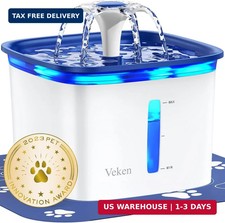 Veken Innovation Award Winner 95oz/2.8L Cat Water Fountain