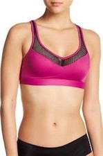 NWT Wacoal 32C/D Wire Free Medium Impact Sport Bra 852214 Purple 123734