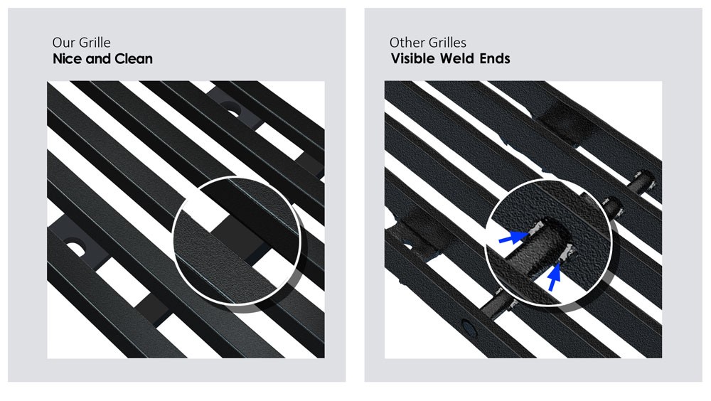 Fits 2003-2007 Scion XB Stainless Steel Black Horizontal Billet Grille Combo