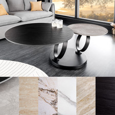 Couchtisch DANCING RINGS - FARBWAHL - Keramik Metall - rund drehbar pflegeleicht