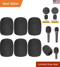 Microphone Cover Microphone Windscreen Foam Cover Black Top Grade 6 Pack