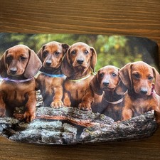 Dachshund Travel Makeup Cosmetic Bag Zip Closure NWOT