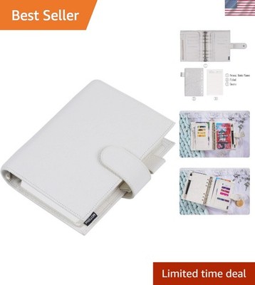 Personal Luxe Rings Planner - Genuine Leather Binder Organizer 30mm Ring, Peb...