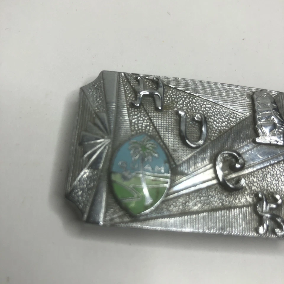 GANCHO Guam DE COLECCIÓN - HEBILLA DE CINTURÓN RÁPIDO (HUCK) con velero Foto 3 de 4