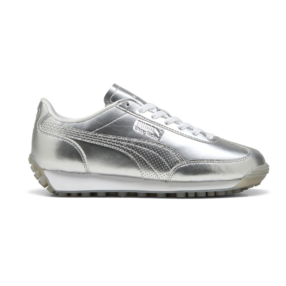 PUMA Easy Rider Astro Escape Metallic Lace Up  Womens Silver Sneakers Casual Sho