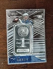 1 oz Fine Silver Bar Walking Liberty Inset & Tom Brady Card