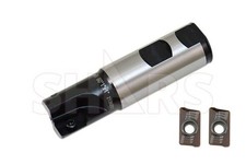 CNC 1" 90  2 Flutes Indexable End Mill  2 PCS APKT 1604 Inserts P 