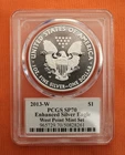 PCGS SP70 2013-W Enhanced Silver American Eagle West Point Mint, ASE, SAE, $1