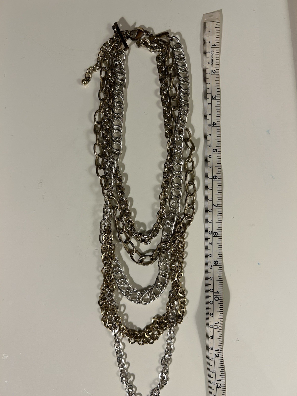 Chicos Multi Strand Chain Statement Necklace in M… - image 6