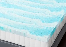 CONCETTA 3-inch Twin XL Cooling Gel Memory Foam Mattress Topper, Twin-XL - Blue