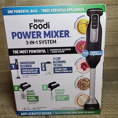 Ninja Foodi Power Mixer 3-n-1 Immersion Blender + Hand Mixer + Power Whisk CI101