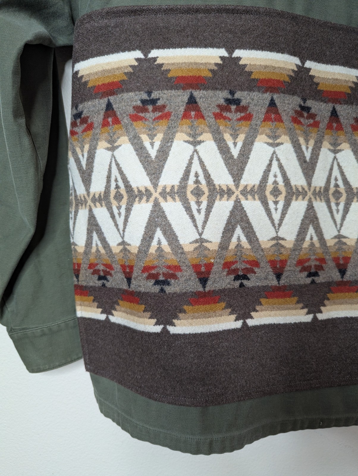 Upcycled Pendleton Aztec Native Army Jacket DIY W… - image 4
