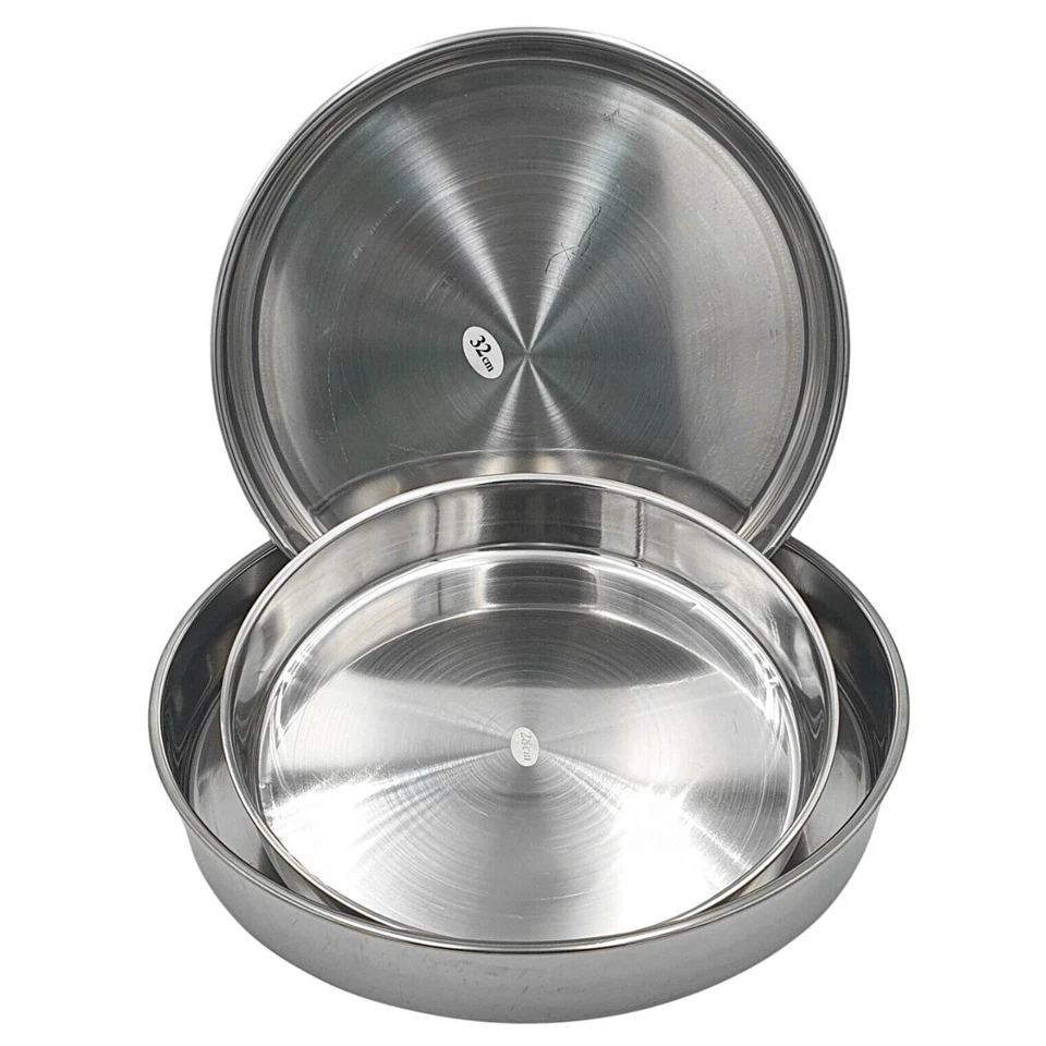 Almina Backofenblech 28/32/36 cm 3er-Set Edelstahl Backblech Backform Tepsi - Bild 3 von 4