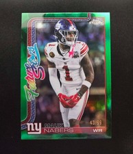 2025 Topps Chrome Football #FF-8 Malik Nabers Future Stars Green /99