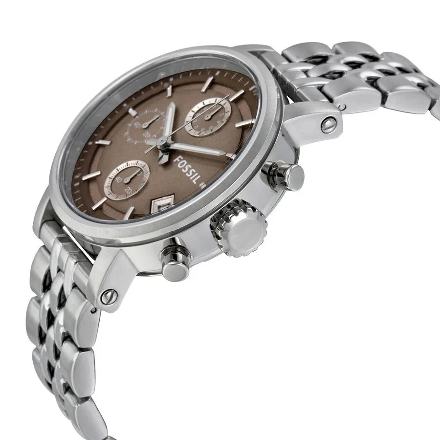 Fossil Boyfriend Chronograph Brown Dial Ladies 38mm Stainless steel Watch ES3747 - Image 3 of 4