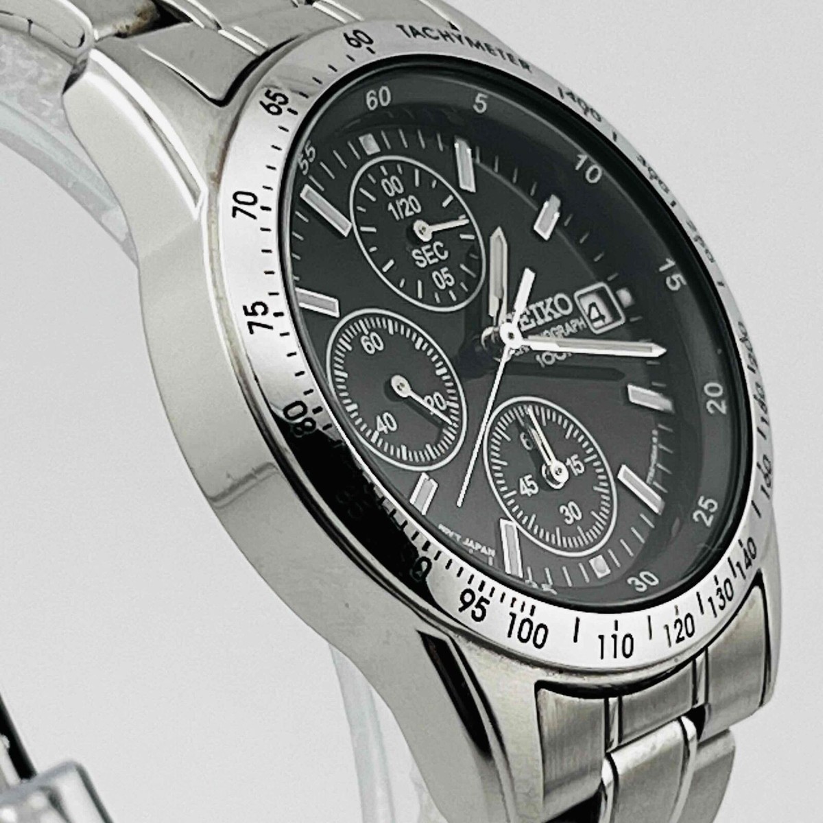SEIKO クロノグラフ 7T92-0DW0 腕時計 ブラック SEIKO 7T92-0DW0 Chronograph Quartz Black Dial 37.9mm