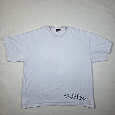 Salt Life Hook Line & Sinker Fishing Graphic Tee Mens 2XL Gray Cotton T-Shirt
