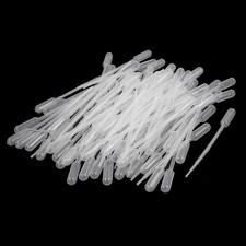 100 Pcs 1mL Disposable Graduated Liquid Transfer Pipette Droppers Clear