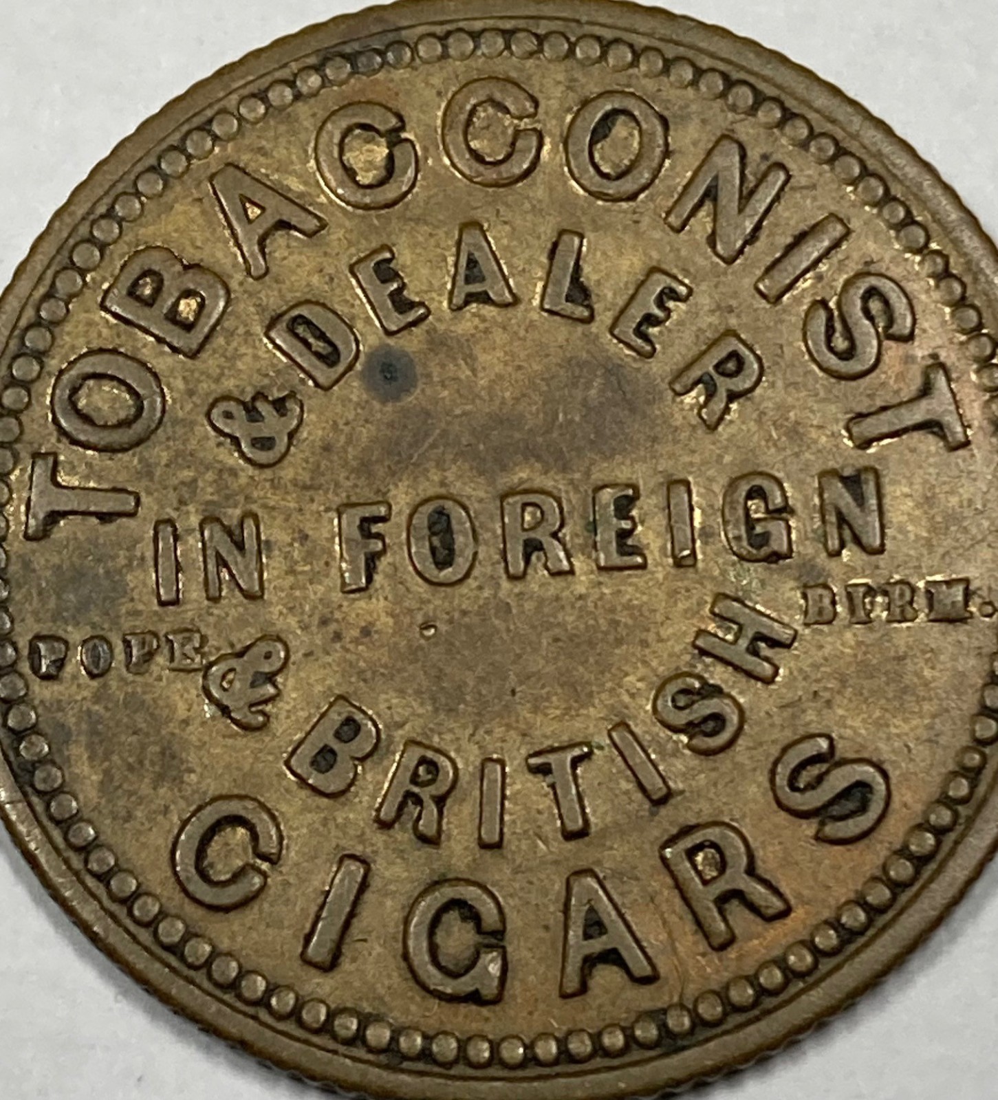 Extremely Rare Worcestershire DUDLEY 1/4d token C STARK tobacconist W# 1580 RRR