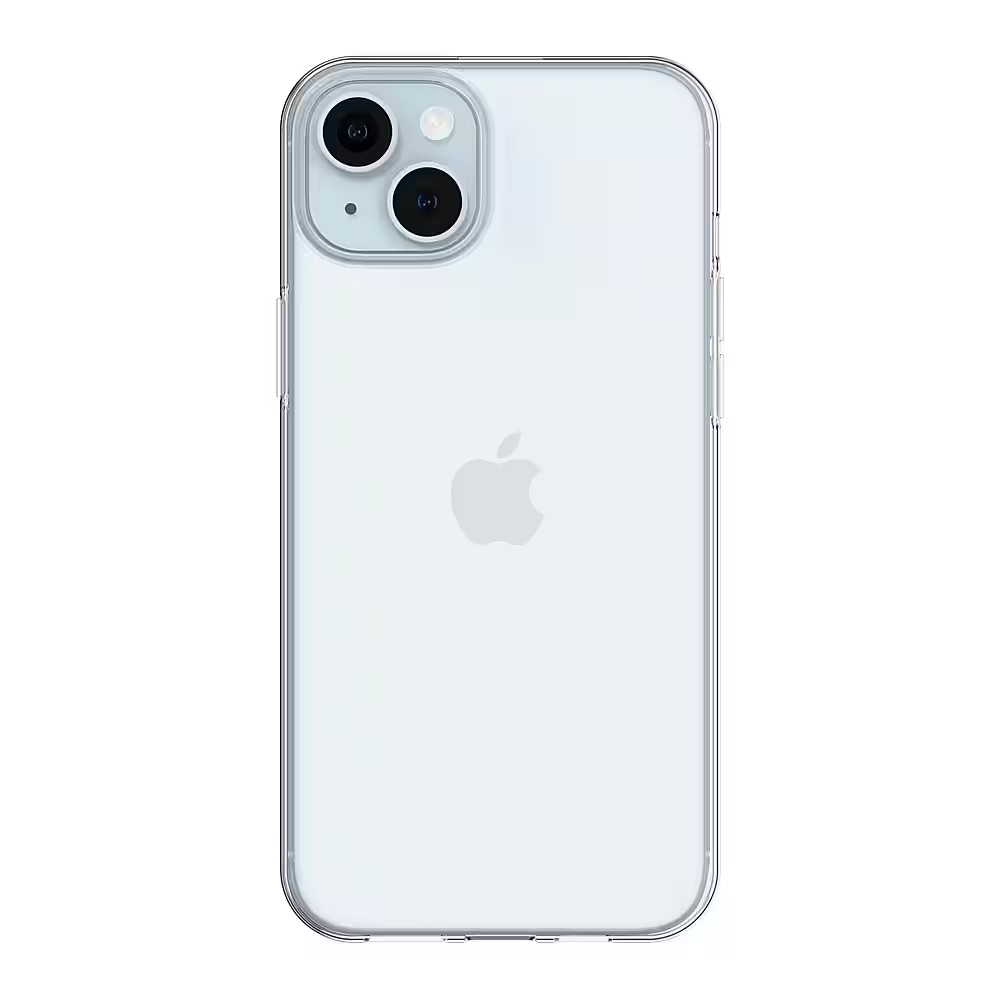 Best Buy essentials- Soft-Shell Case for iPhone 15 Plus - Clear