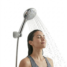 High Pressure Handheld Shower Head 5 Spray Modes with Stainless Steel Hose Head