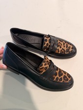 Ecco Animal Print Penny Loafer  Size 41 $140
