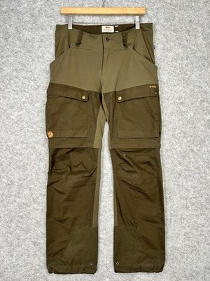 Fjallraven Keb Gaiter Trousers Men s W34 L32 Khaki Brown G1000 Convertible C48