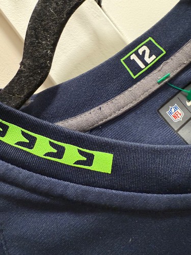 NIKE SEATTLE SEAHAWKS RUSSELL WILSON #3 KIDS JERSEY LARGE 8/10 UNISEX BLUE NFL - Picture 8 of 9