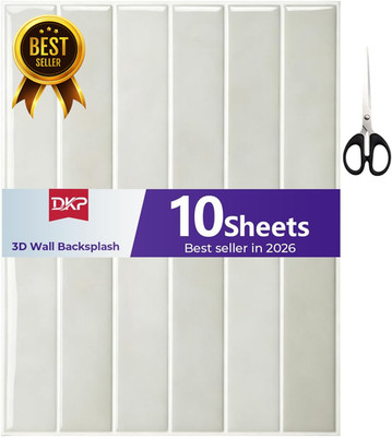 Peel and Stick Backsplash Tiles 10 Sheets 11.43 x 9 Inch 3D Adhesive Wall Tiles