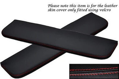 RED STITCH FITS MORRIS MM SEIRES 11 2X SUN VISORS LEATHER COVERS ONLY CUSTOM NEW