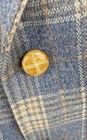 Vintage Tailored By Haggar Mens Yellow Blue Plaid Single-Breasted Blazer Size 40 — photo 3