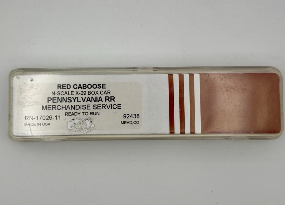 RARE NIOB N RED CABOOSE 17026-11 X-29 BOXCAR MERCHANDISE SERVICE PENNSYLVANIA RR - Image 3 of 4