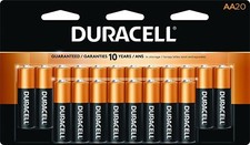 Duracell Coppertop AA Cell Alkaline Batteries 20 pack