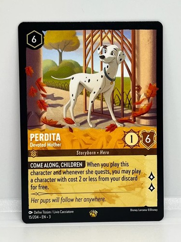 Disney Lorcana Into the Inkland Perdita Devoted Mother non foil Legendary 15/204