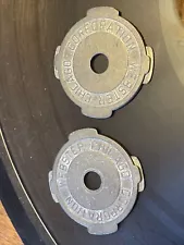 2 Vintage 45rpm Metal Record Adapters Insert Webster Corporation Chicago