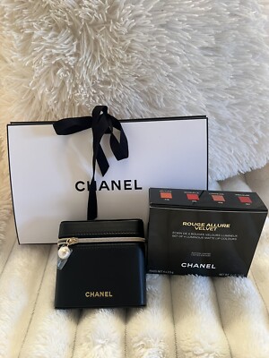 Chanel Gift Set Beauty Pouch Lipstick case New Valentines gift