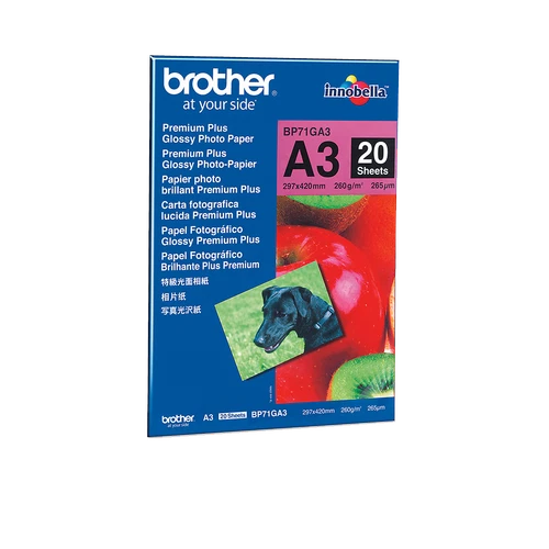 Brother Original Fotopapier glänzend 20 Stk, A3 BP71GA3, A4 BP71GA4, A6 BP71GP20