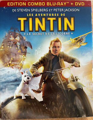 DIE ABENTEUER VON TINTIN von STEVEN SPIELBERG UND PETER JACKSON BLU-RAY + DVD SEHR GUTER ZUSTAND