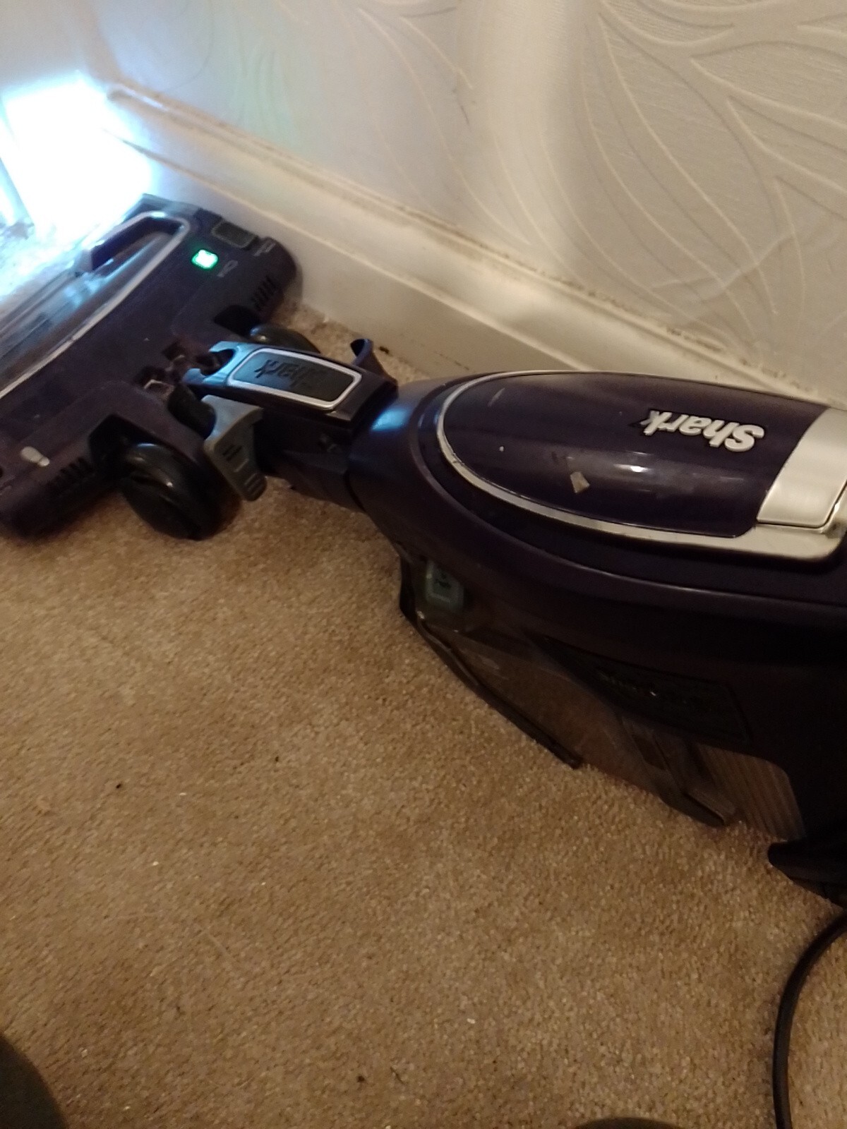 Shark HV390UK DuoClean Corded Stick Vacuum Cleaner Purple for sale