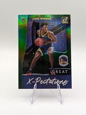 James Wiseman 2020-21 Panini Donruss Great X-Pectations Green Flood RC #2