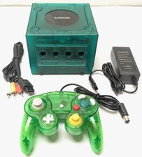 Nintendo GameCube Translucent Funtastic JUNGLE GREEN Game Console System Bundle