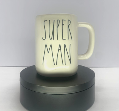 Rae Dunn Mug SuperMan White Artisan Collection by Magenta