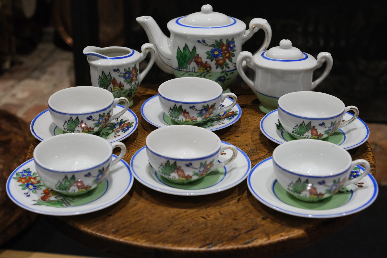 Chinese porcelain toy tea set marked FOREIGN eBay