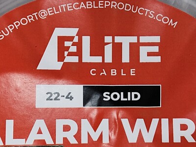Elite Cable Products 22/4C Solid OFC Security/Alarm/Control Cable White /100ft