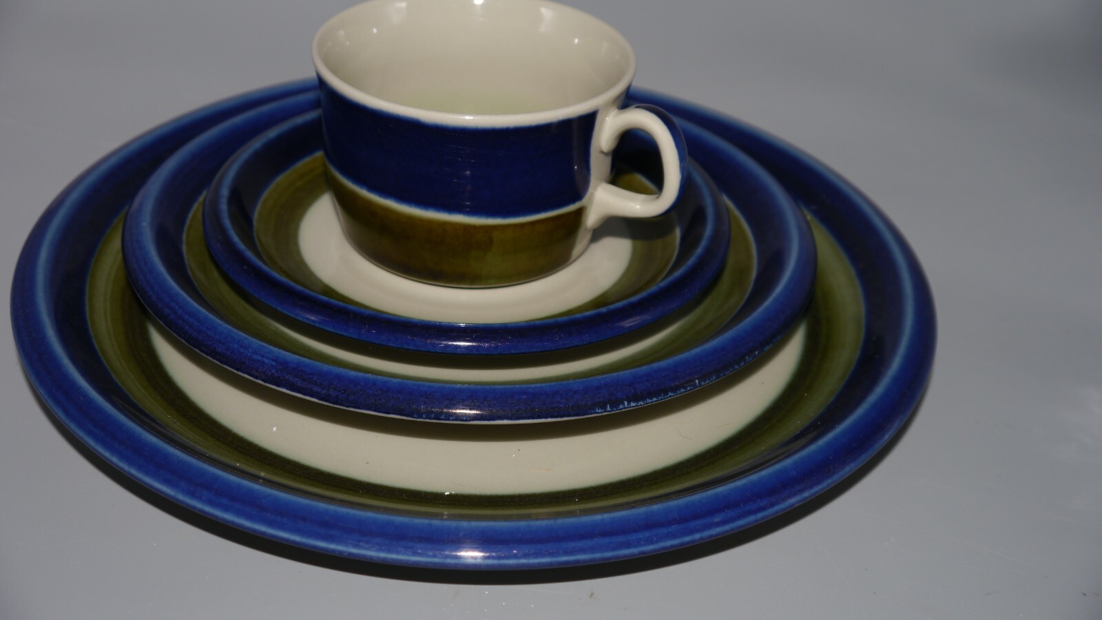 Rörstrand Sweden Elisabeth blau grün handpainted M. Westman F555 Teile ...