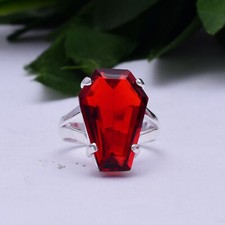 Marvelous Mozambique Garnet Gemstone 925 Sterling Silver Handmade Ring All Size