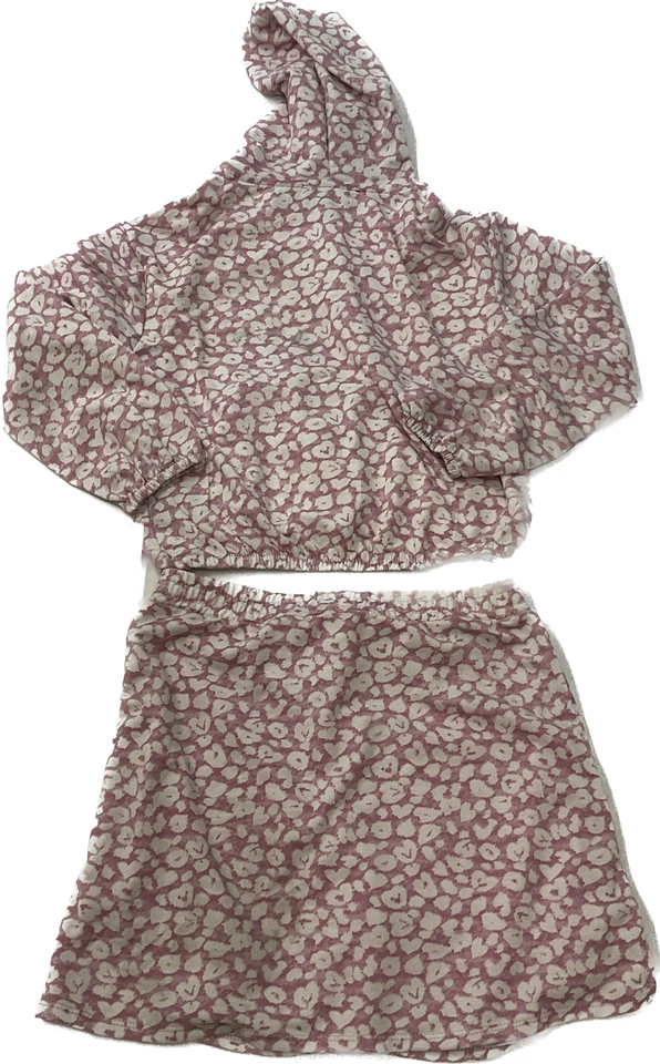 Amy Byer Hoodie Skort Outfit Girls Size L Multicolor Mauve - Image 2 of 4