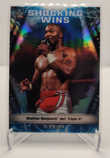 2020 WWE Topps Chrome Shocking Wins #SW-11 Shelton Benjamin def. Triple H Card