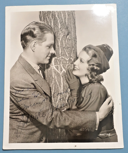 JEANETTE MacDONALD & NELSON EDDY Original AUTOGRAPHED MGM PHOTO STILL-Sweetheart