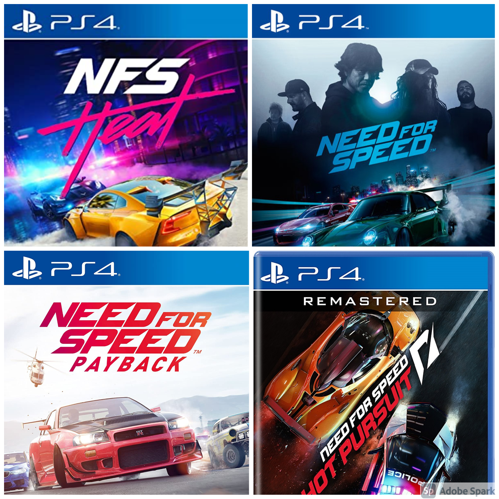 Need for Speed PlayStation PS4 Games - Choose Your Game